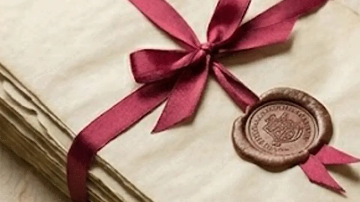 Portuguese legal document with wax seal