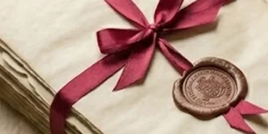 Portuguese legal document with wax seal